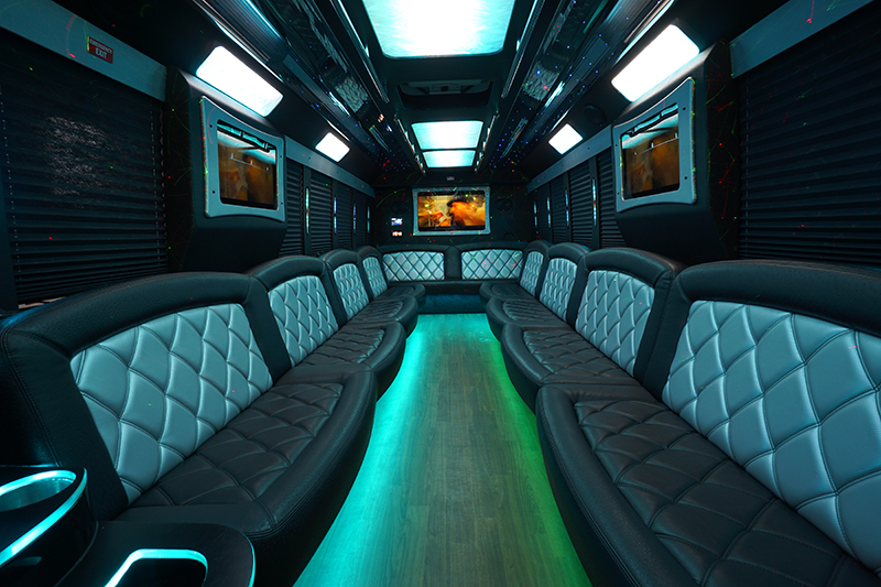 limo bus rental available for party transfers