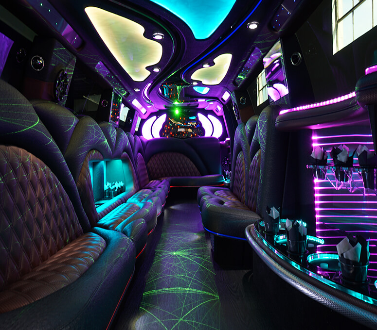 limousine with luxury seats